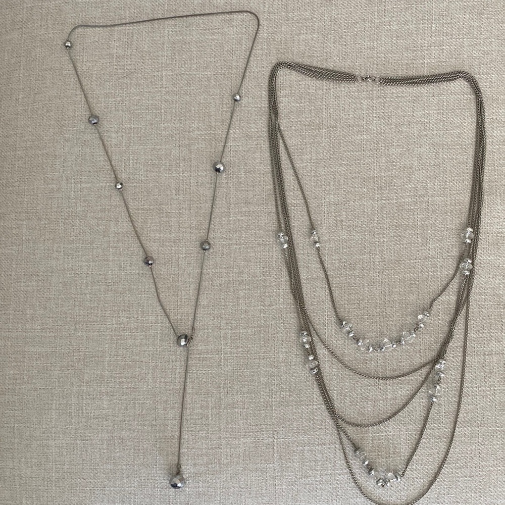 Bundle: 2 multi / single strand beaded necklace